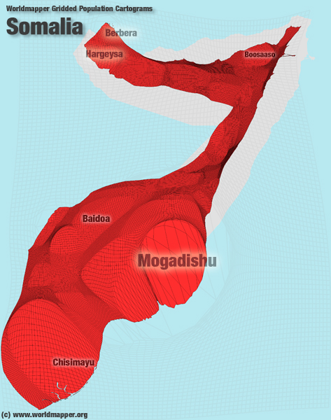 Somalia Bevölkerung Verteilung